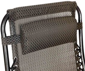 Záhradné ležadlo zero gravity s držiakom na pohár, 2 ks- hnedé