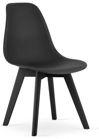 Jedálenská stolička KITO - čierna / čierne nohy