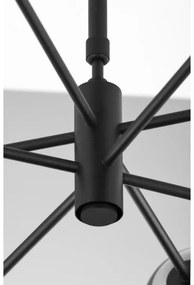 Jupiter 1975 - Luster na tyči MOKA 4xGU10/10W/230V + 4xG9/10W/230V čierna/chróm