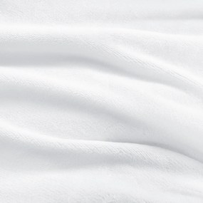 Goldea mikroplyšová elastická plachta deluxe – biela 180 x 200 cm