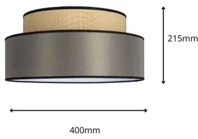 Stropné svietidlo GRACE 1xE27/60W/230V pr. 40 cm béžová/hnedá