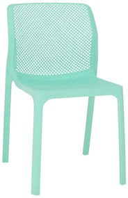 Stohovateľná stolička, mentolová/plast, LARKA
