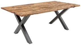 Jedálenský masívny stôl EUPHORIA BARRACUDA X 180 cm, prírodný