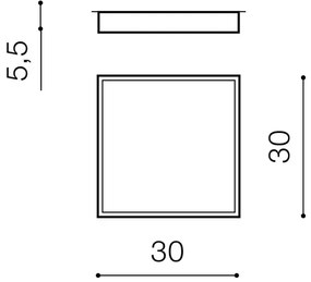 Moderné LED stropné svietidlo Monza II S 30 3000K biele