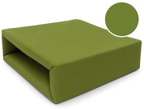 INTERMEDIC SK Jersey napínacia plachta 180x200 cm – Olivová, 100 % bavlna, OEKO-TEX certifikácia