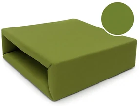 INTERMEDIC SK Jersey napínacia plachta 180x200 cm – Olivová, 100 % bavlna, OEKO-TEX certifikácia