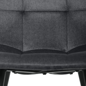 Jedálenská stolička zamatová, sivá DCL-X7015 GREY2