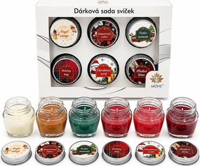 ARÔME Sada sviečok s prianím Vianoce mix 6 ks