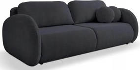 Pohovka trojsedačka Ovalia (tmavosivá čierna)