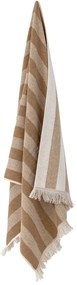 Hnedo–béžový bavlnený uterák 50x100 cm Elaia – Bloomingville