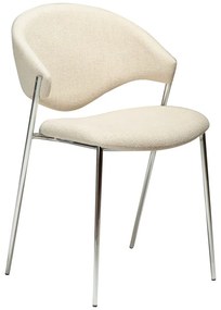 Krémovobiela čalúnená jedálenská stolička Zone – DAN-FORM Denmark