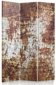 Ozdobný paraván KABINET Zrezivělý kov - 110x170 cm, trojdielny, klasický paraván