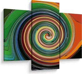Abstraktný obraz - farebná špirála (90x60 cm)