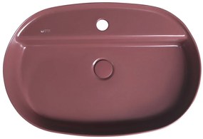 Isvea Isvea, INFINITY OVAL keramické umývadlo na dosku, 60x40 cm, matná Maroon Red, 10NF65060-2R