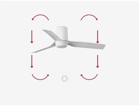 FARO 33832 - Stropný ventilátor MINI PUNT TUB S biela pr. 90 cm + DO