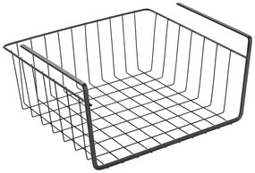 Čierny závesný kuchynský košík Metaltex, dĺžka 30 cm
