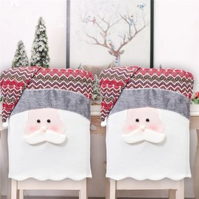 Sada 2 ks potahů na židle Merry Christmas Santa vícebarevná