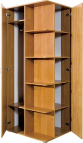 Rohová šatníková skriňa Nemo - sonoma svetlá