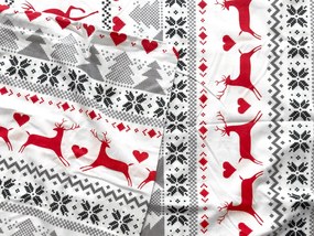 Flanelové obliečky DEER DREAMS biele Rozmer obliečky: 2 ks 70 x 90 cm | 200 x 220 cm