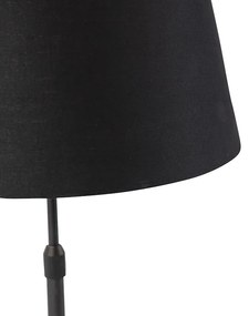 Stolová lampa čierna s tienidlom čierna so zlatom 35 cm - Parte