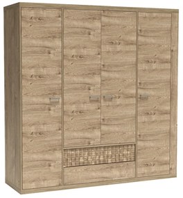 Šatníková skriňa Nature 03 (s LED osvetlením) (dub ribbeck). Akcia -20%. Vlastná spoľahlivá doprava až k Vám domov. 1057907