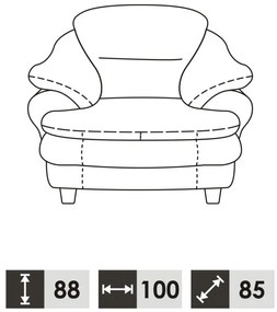 Kožená sedacia súprava s rozkladom Sara 3R+2+1 - smotanová (G105)