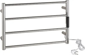 Bemeta Design Elektrický kúpeľňový radiátor / sušiak uterákov 560x370x90 mm, 63W, nerez lesk - 704151081