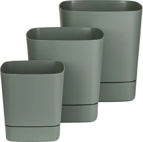 PLASTOVÝ KVETINÁČ CUBI 25X27,5 CM MÄTOVÁ