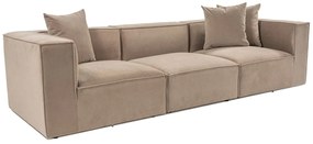 Třímístná pohovka Sora 325 cm cappucino