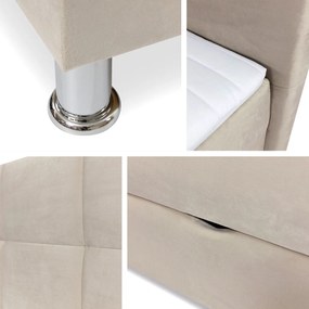 Moderná box spring posteľ Angela 180x200, sivá