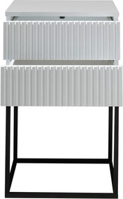 Nočný stolík s 2 zásuvkami Marle, biely