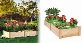 Dvojkomorový drevený záhon