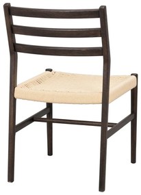 Jedálenská stolička v tmavohnedo-prírodnej farbe v súprave 2 ks Harlan – Rowico