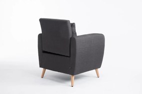 Design-Shop Kreslo Tilg látka - Tmavo sivá