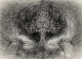 Sklenený obraz - Strom života (70x50 cm)