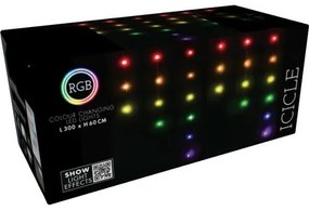 RGB Vianočná LED reťaz s diaľkovým ovládaním Cencúle 85 LED, 300 cm