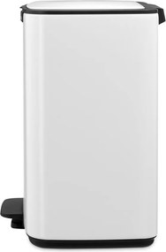 Biely pedálový oceľový odpadkový kôš 12 l Bo – Brabantia