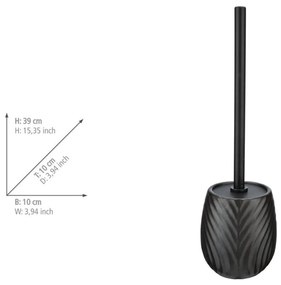 Antracitová keramická WC kefa Idro – Wenko