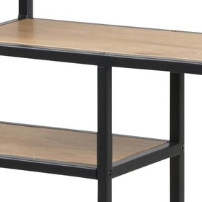 Nástenná polica SARON dub/čierna