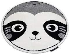 styldomova Detský sivý koberec JOY Panda kruh