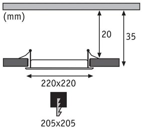 Paulmann 92066 - LED/18W IP44 Kúpeľňové podhľadové svietidlo 230V