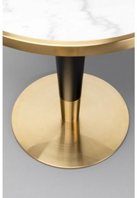 Amalia Bistro stolík bielo-zlatý Ø70 cm