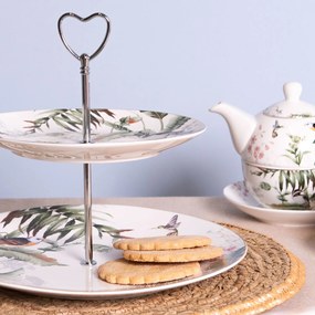 Porcelánový etažér Tropical birds - Ø 26 cm
