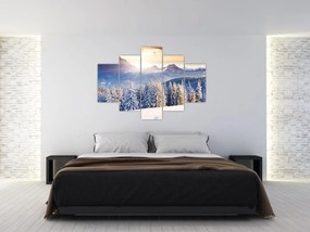 Obraz - Horská krajina v zime (150x105 cm)