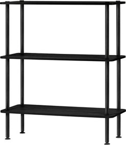 Čierny regál v dekore duba 80x90,5x35 cm Teidi – noo.ma