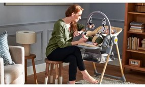 KINDERKRAFT - Detská jedálenská stolička 2v1 LASTREE šedá