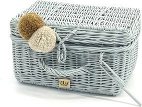 Prútený kufrík - mätová