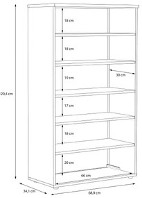 Botník ETON – biela/šedá, betónový vzhľad