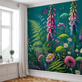 Fototapeta - Pestrofarebné lúčne kvety (147x102 cm)