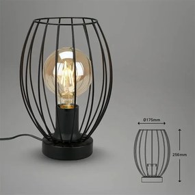 Stolná lampa 1xE27/25W/230V čierna